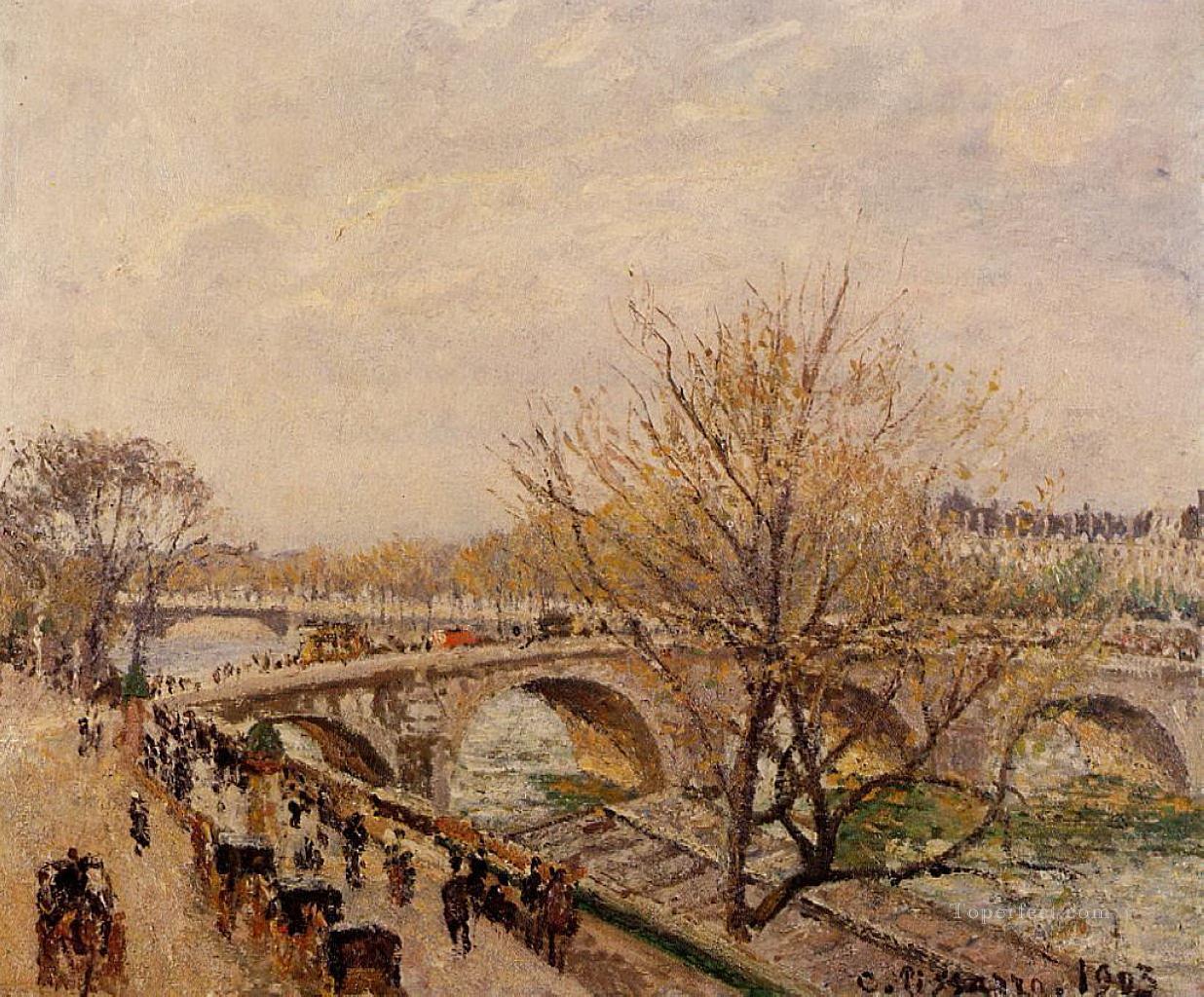 パリ・ポン・ロワイヤルのセーヌ川 1903年 カミーユ・ピサロ油絵